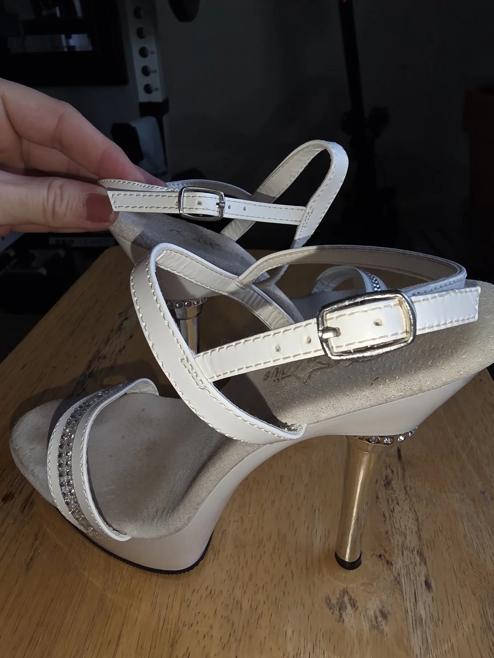 Pleaser Platform Heels with Rhinestone Accents